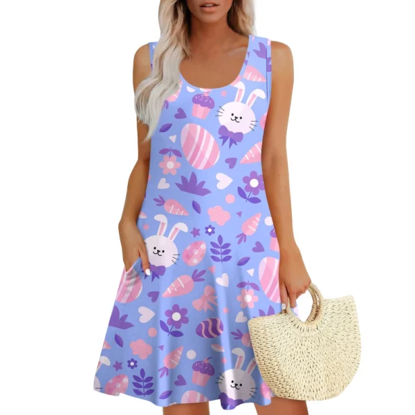 Women's Easter Summer Printed Casual Loose Sundresses Fashion Dresses Dress - Image 17