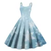 Women's Fashion Christmas Printed Sexy Strapless Gothic Cocktail Dress Punk, - Image 20