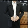 Slim-fit men's mid-length lapel jacket - Image 11