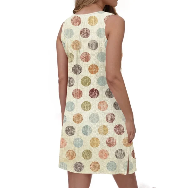 Women's Casual Sundress With Pockets Summer Boho Beach Dress T-Shirts Dress V - Image 11
