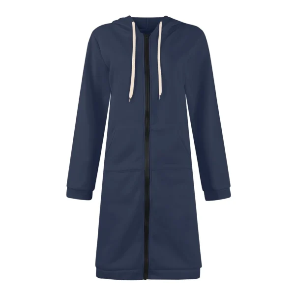 Women's Zip Up Hoodies Oversized Fleece Long Sleeve Sweatshirts Jacket Coat - Image 5