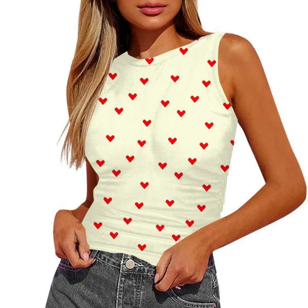 Women's Sleeveless Pleated Vest Shirt Top - Image 7