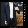 Slim-fit men's mid-length lapel jacket - Image 13
