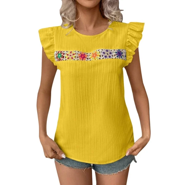 Women's Loose Daily Printed Casual Round Neck Fashion Short Sleeved T-Shirt - Image 29