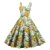 Women's Casual Fashion Print Sexy Off Shoulder Punk Retro Dress Retro Dress - Image 25