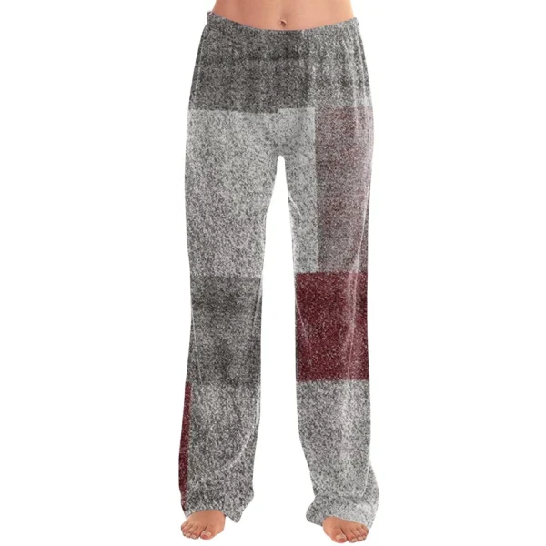Women's Winter Soild Colored Pants, Full Length Pants, Sports Pants, Home Pants - Image 3