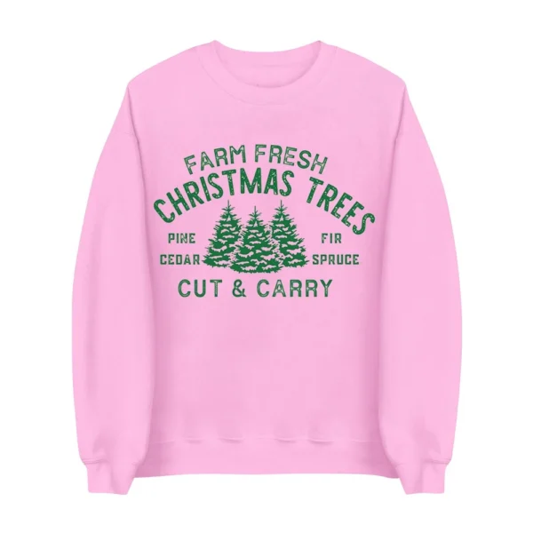 Women's Sweatshirt Sports Christmas Print Pullover Sweatshirt Round Neck Long - Image 3
