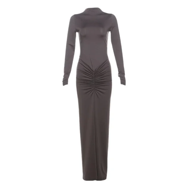 Women's sexy solid color temperament dress - Image 7