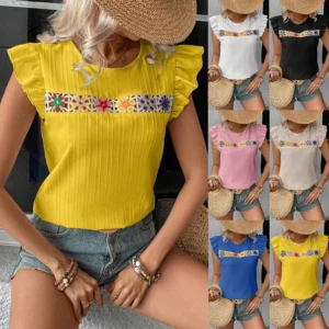 Women's Loose Daily Printed Casual Round Neck Fashion Short Sleeved T-Shirt