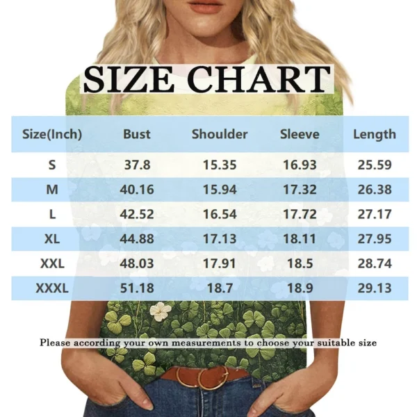Women's Round Neck Short Sleeved Daily Fashion Casual Printed Loose T-Shirt - Image 33