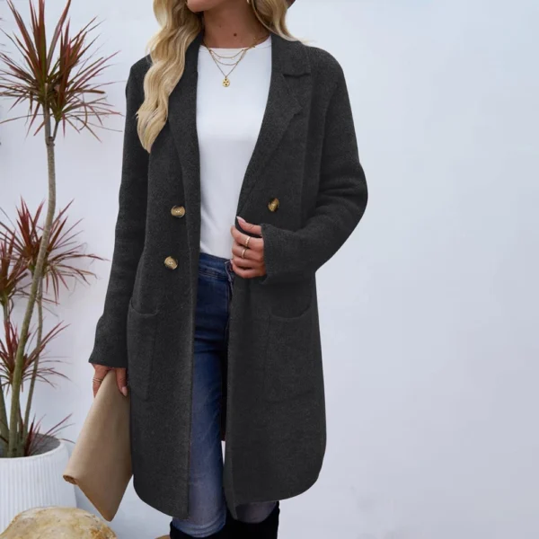 Women's Fashionable All-match Mid-length Woolen Coat - Image 25
