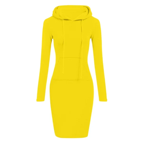 Women's Fashion Casual Solid Color Long Sleeve Dress - Image 53