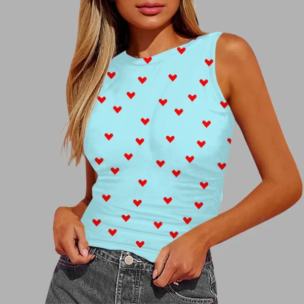Women's Sleeveless Pleated Vest Shirt Top - Image 28