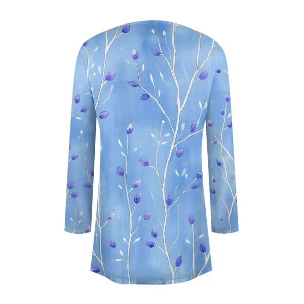 Women's Fashion Casual Vintage Floral Printed Mid-Length Cardigan Jacket - Image 12