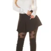 Knit top for women slim-fit high-neck hollowing out - Image 16