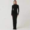 Women's sexy solid color temperament dress - Image 9