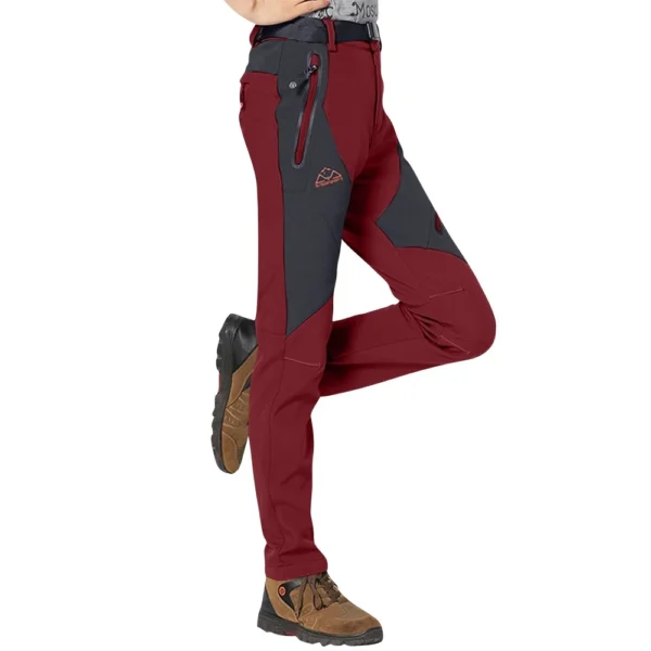 Womens Waterproof Breathable Rain Pants Plush Windbreak Ladies Trousers - Image 21