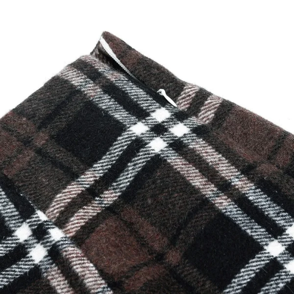 Womens High Waist Plaid Skirt Bodycon Pencil Wool Mini Skirts - Image 12