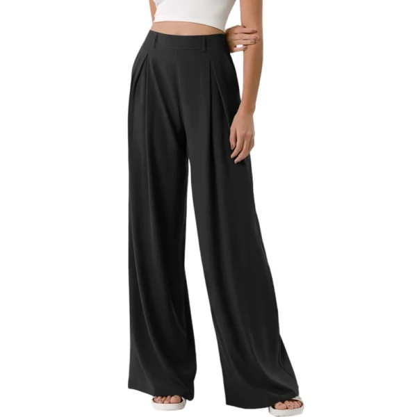 Women's High Waisted Work Pants Casual Outfits 2024 Office Trousers with Pockets - Image 8