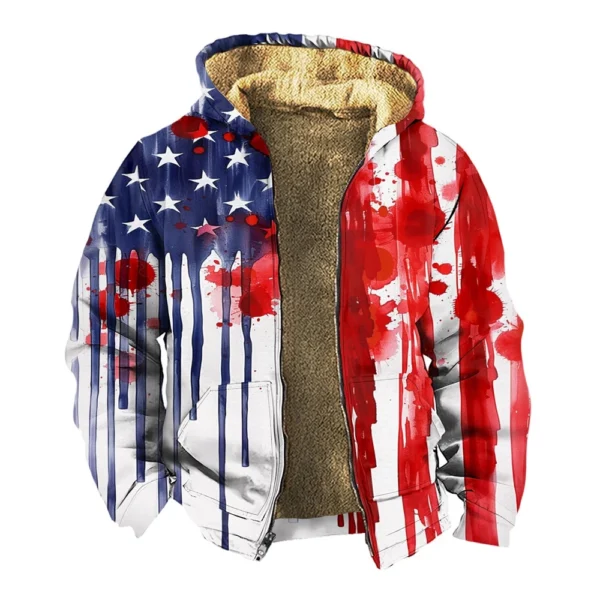 Men's Warm Zip Up Sweatshirt Fleece Thick Winter Hoodie Heavyweight Coats. - Image 6