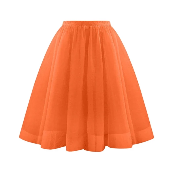 Women's Fashion Solid Color Half Skirt Party Ballet Puff Skirt Mesh Skirt - Image 47