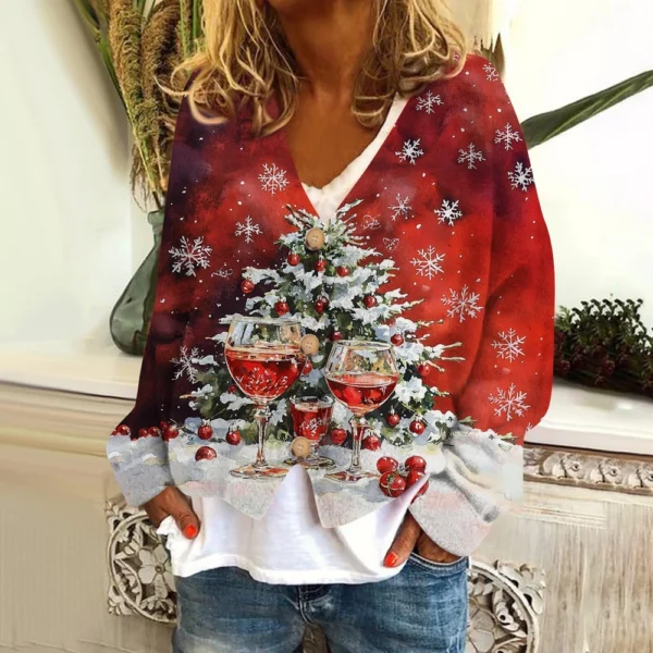 Women's Fashion Short Coat Casual Long Sleeve Printed Single Breasted Plush Top - Image 40