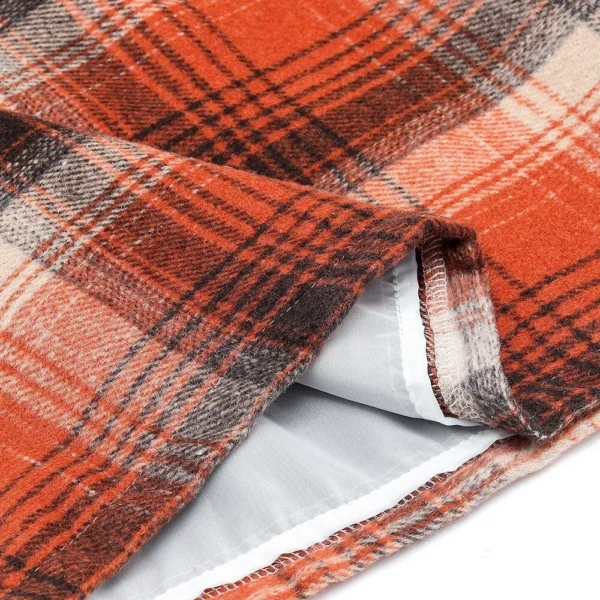 Womens High Waist Plaid Skirt Bodycon Pencil Wool Mini Skirts - Image 10