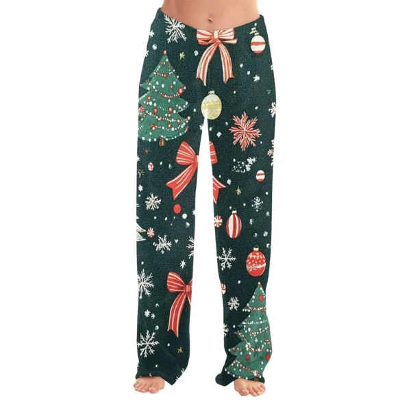 Women's Halloween Printed Casual Pants Drawstring Elastic Waist Drawstring - Image 13
