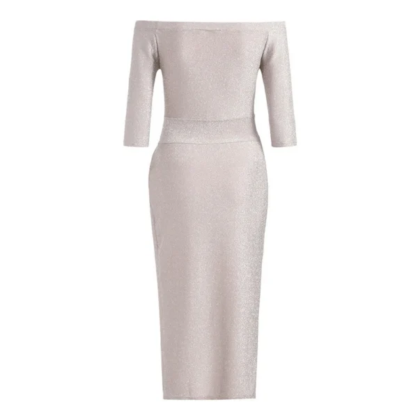 Women's Tube Strapless Maxi Dress Side Slit Bodycon Dress Cocktail Dress - Image 11