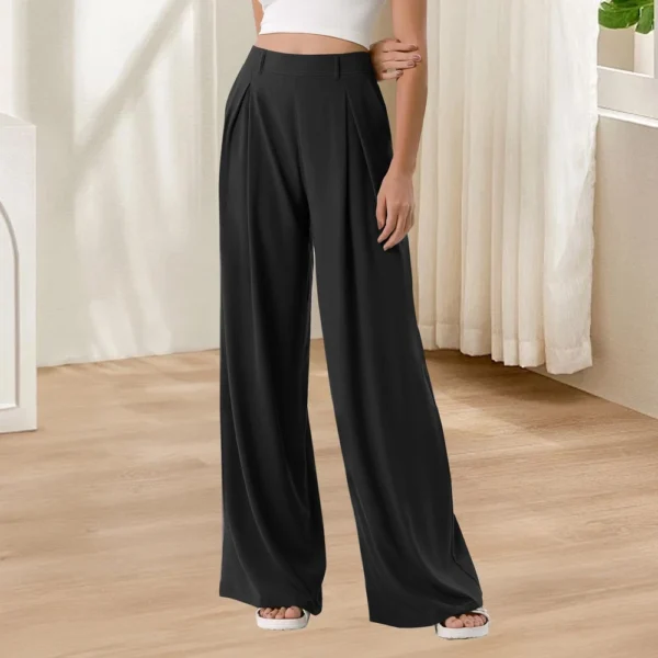 Women's High Waisted Work Pants Casual Outfits 2024 Office Trousers with Pockets - Image 7