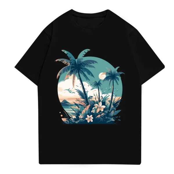 Men's Stand Collar Short Sleeve Shirt Loose Leisure Holiday Shirt Man - Image 14