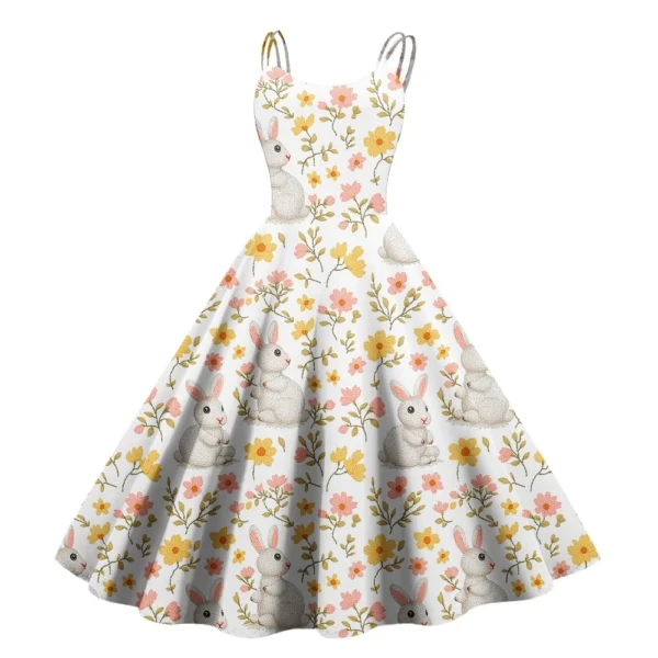 Women's Sundresses Dresses Fashion Casual Easter Summer Printed Loose Dress - Image 35
