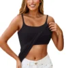Womens Cami Adjustable Strap Camisole With Built in Padded Bra Vest Tank Tops - Image 7