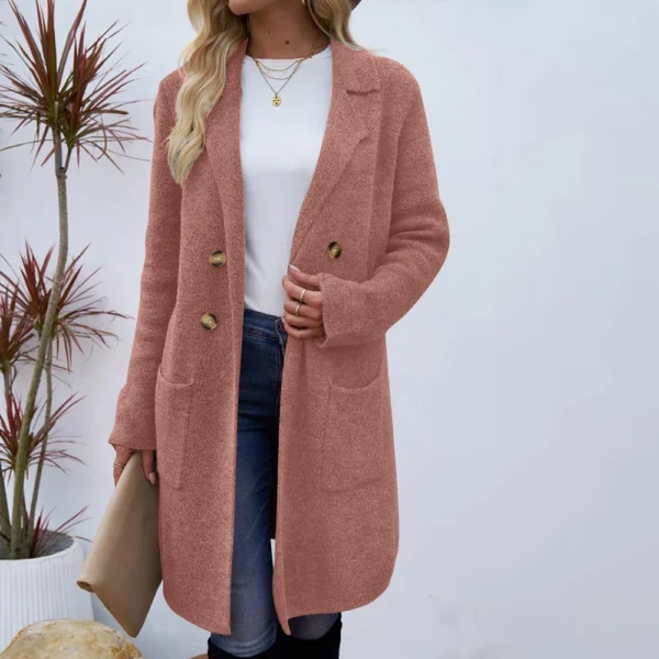 Women's Fashionable All-match Mid-length Woolen Coat - Image 46