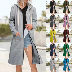 Women's Zip Up Hoodies Oversized Fleece Long Sleeve Sweatshirts Jacket Coat