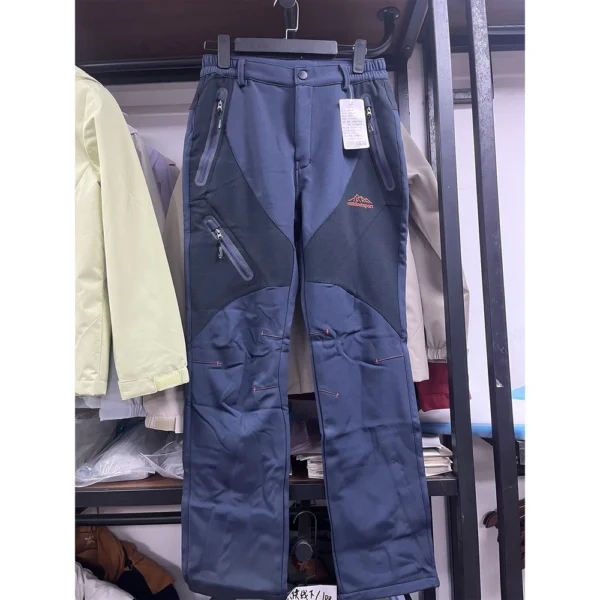 Womens Waterproof Breathable Rain Pants Plush Windbreak Ladies Trousers - Image 11