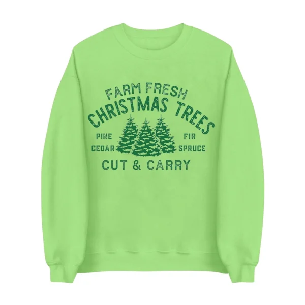 Women's Sweatshirt Sports Christmas Print Pullover Sweatshirt Round Neck Long - Image 10
