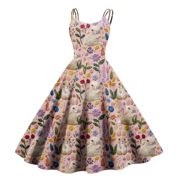 Women's Printed Sundresses Fashion Casual Loose Summer Easter Dresses Dress - Image 19