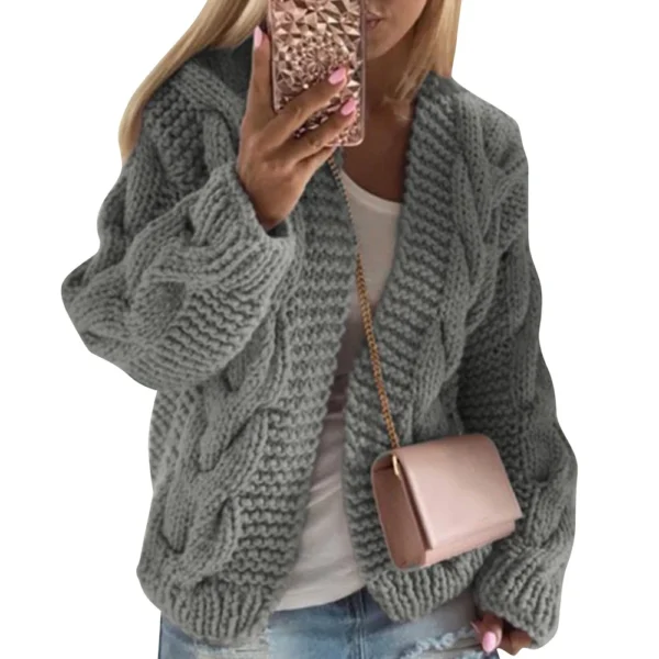 Women's Fashion Casual  Knit Cardigan Sweater - Image 7