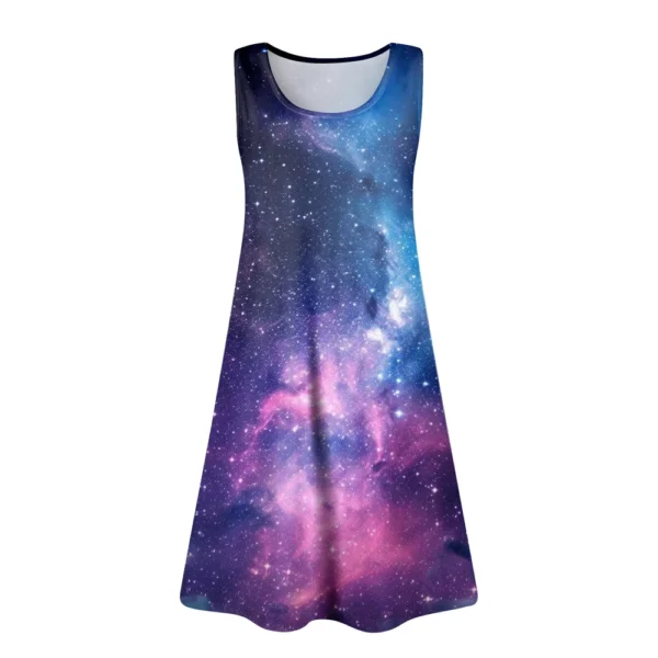 Womens Summer Dresses Easter Print  Loose U Neck Sleeveless Sundresses Dress - Image 10
