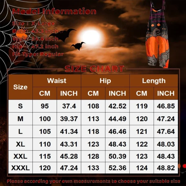 Women's Vintage Casual Print Loose Christmas Jumpsuit Shoulder Strap - Image 21