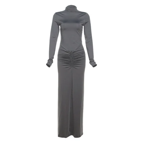 Women's sexy solid color temperament dress - Image 8