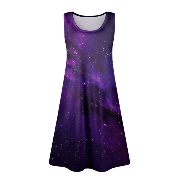 Womens Summer Dresses Easter Print  Loose U Neck Sleeveless Sundresses Dress - Image 12