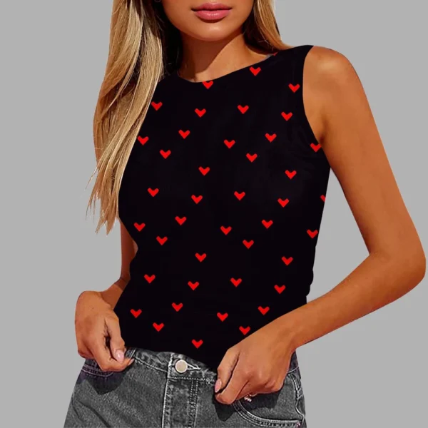 Women's Sleeveless Pleated Vest Shirt Top - Image 13