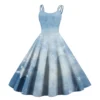 Women's Fashion Christmas Printed Sexy Strapless Gothic Cocktail Dress Punk, - Image 26