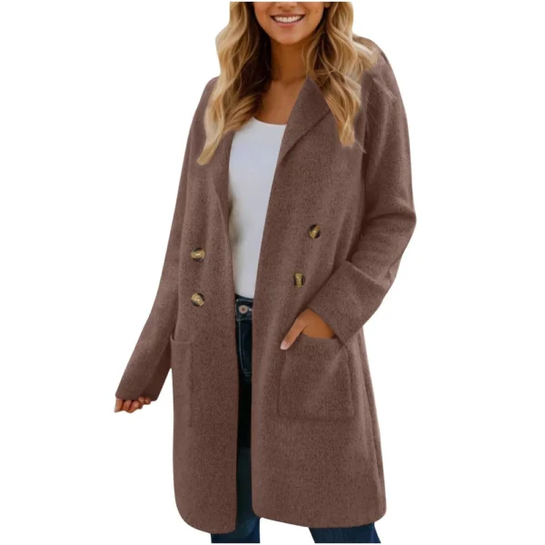 Women's Fashionable All-match Mid-length Woolen Coat - Image 17