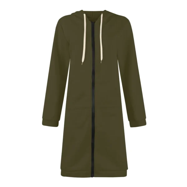 Women's Zip Up Hoodies Oversized Fleece Long Sleeve Sweatshirts Jacket Coat - Image 12