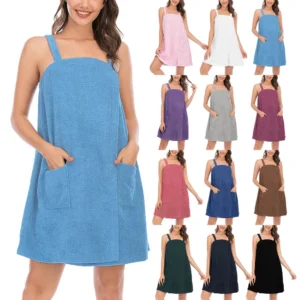 Women's Summer Homewear Bathrobe Absorbent Bath Towel Comfortable Women's