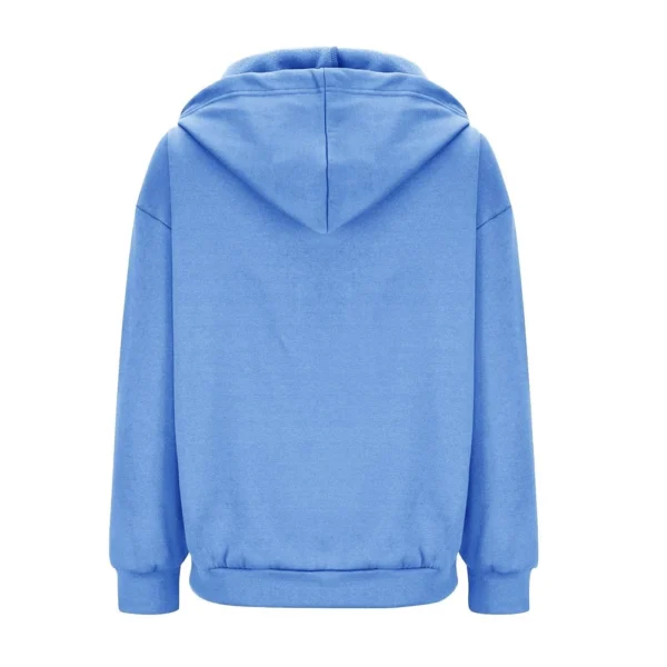 Womens Zip Up Hoodies Fall Jacket Oversized Casual Hooded Sweatshirts - Image 6