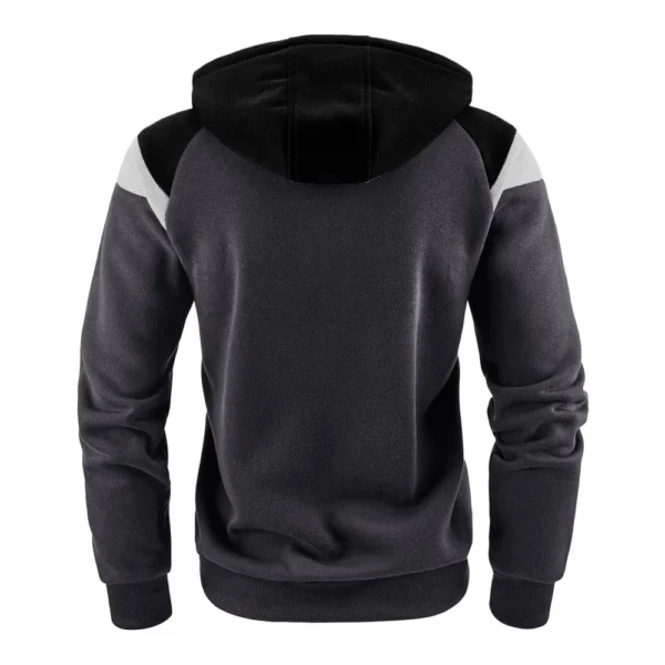 Men's Color Contrast Fashion Hoodie Men's Casual Sports Coat - Image 10